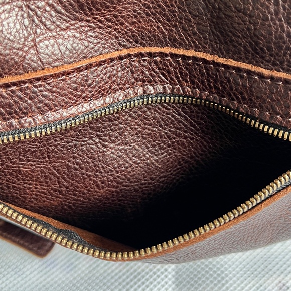 Portland Leather Goods PLG Backpack Rugged Handmade Front Pocket Reddish Brown - Picture 10 of 12